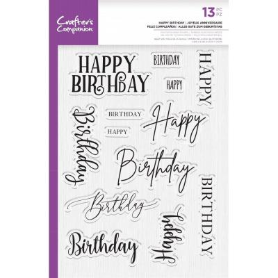 Crafter's Companion Clear Stamps - Happy Birthday